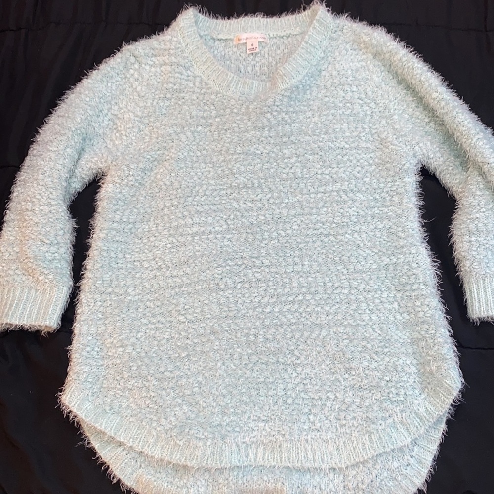 Blue fuzzy sweater size small